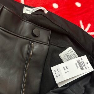 Abercrombie Black Leather Pants